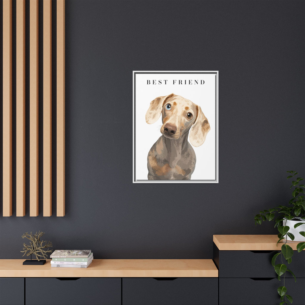 Modern Portrait Custom Pet Framed Canvas