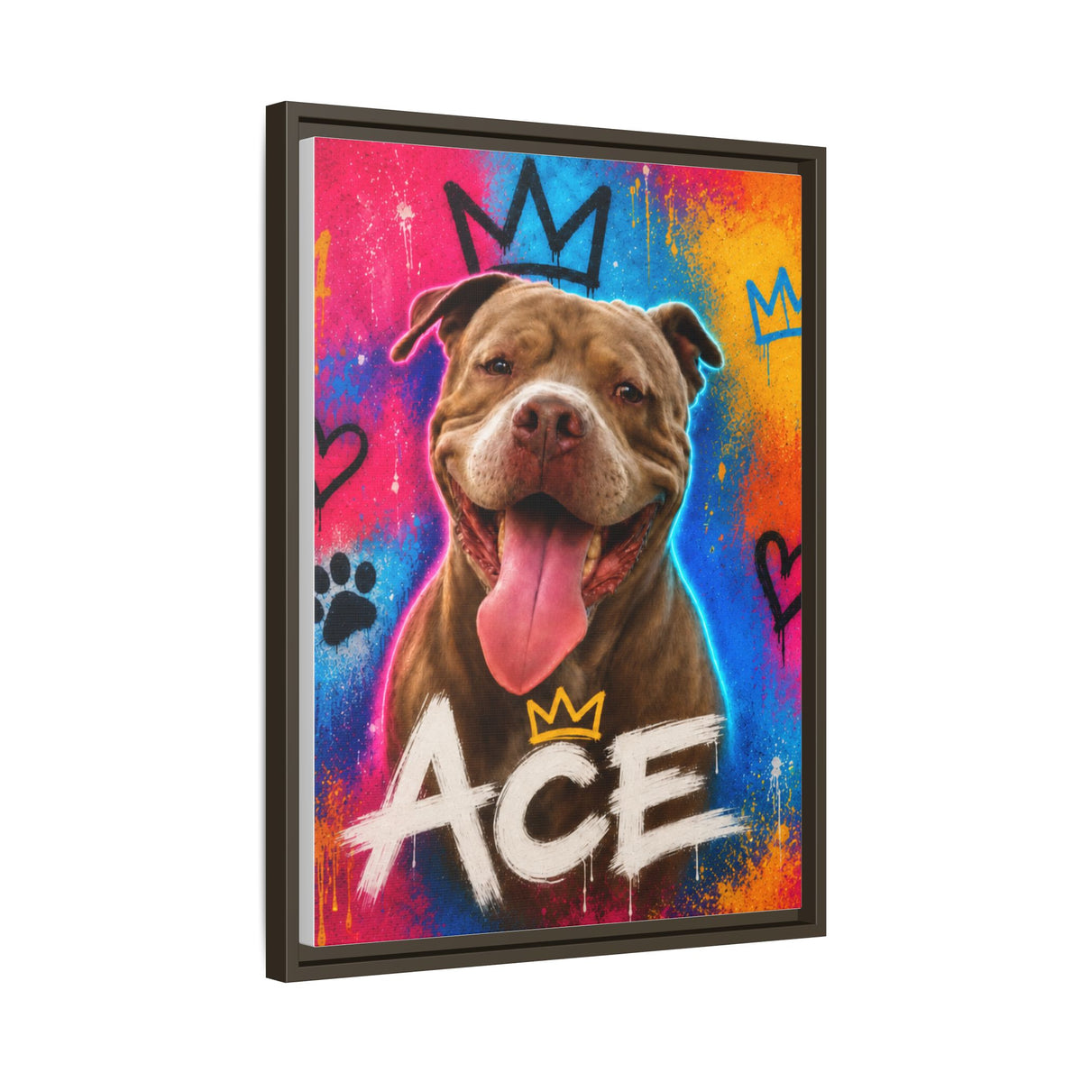 Street Art Custom Pet Framed Canvas