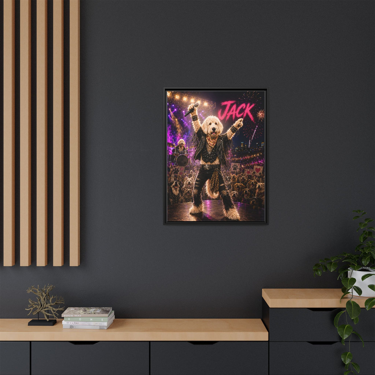 Rockstar Custom Pet Framed Canvas