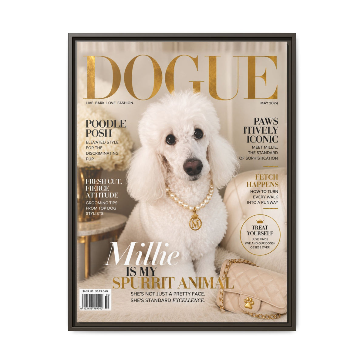 Dogue Custom Pet Framed Canvas