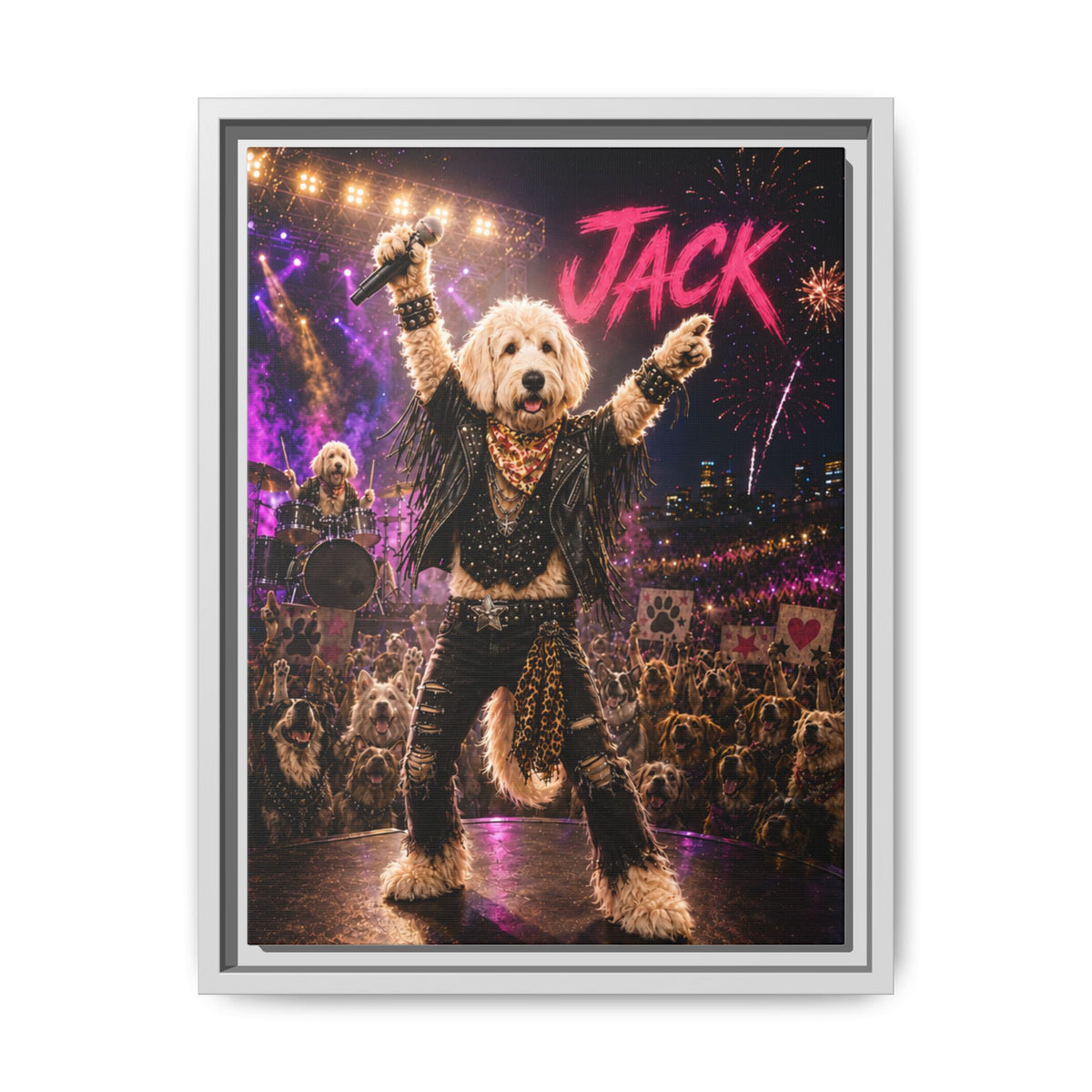 Rockstar Custom Pet Framed Canvas