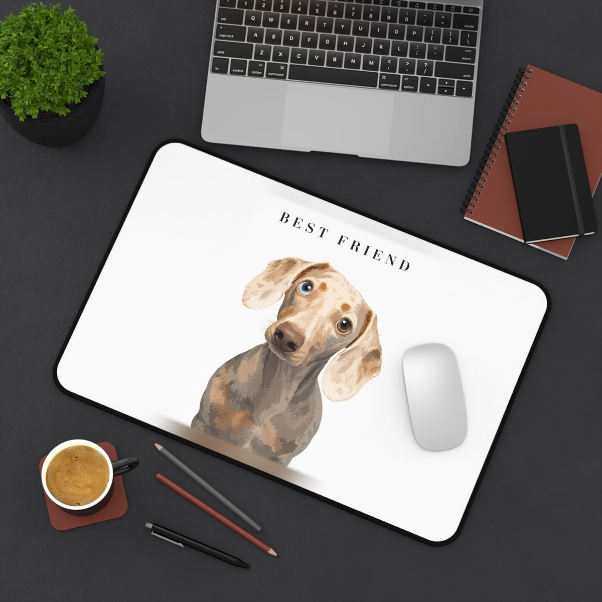 Modern Portrait Custom Pet Desk Mat