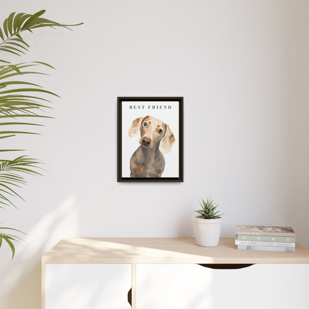 Modern Portrait Custom Pet Framed Canvas
