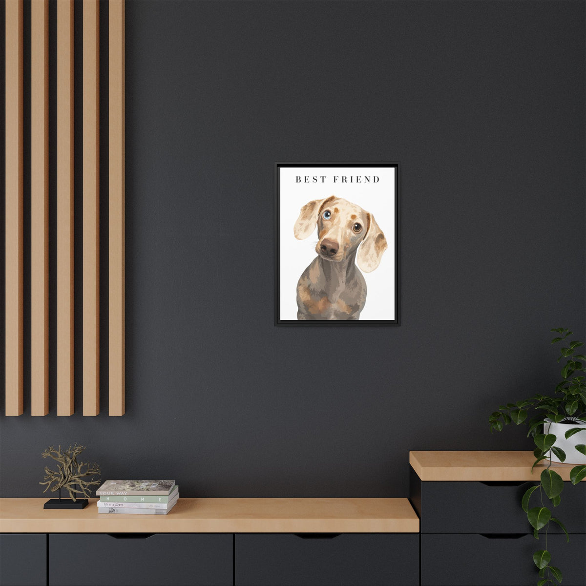 Modern Portrait Custom Pet Framed Canvas