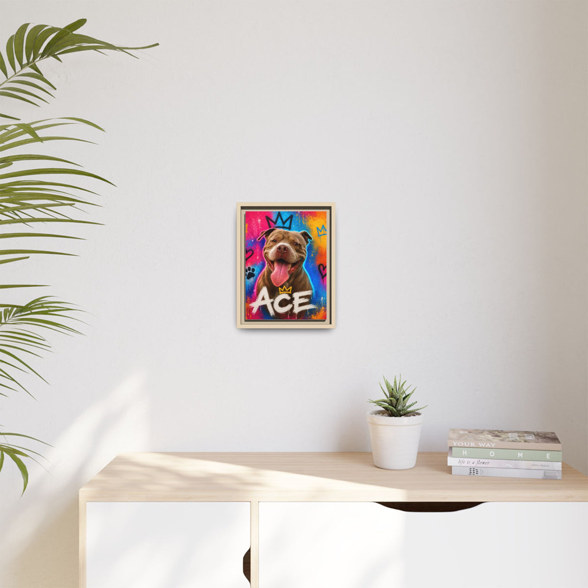 Street Art Custom Pet Framed Canvas