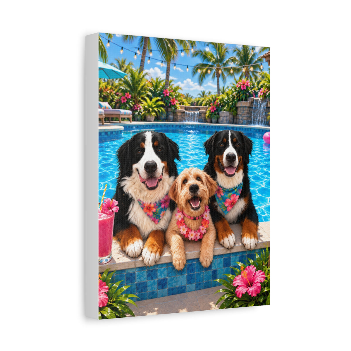 Pool Pawty Custom Pet Canvas