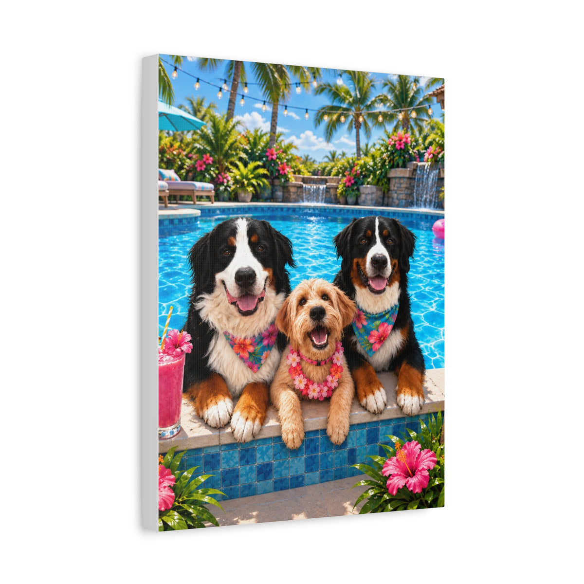 Pool Pawty Custom Pet Canvas