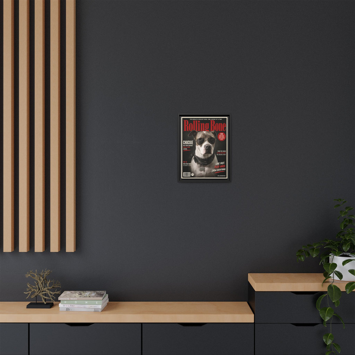 Rolling Bone Magazine Custom Pet Framed Canvas