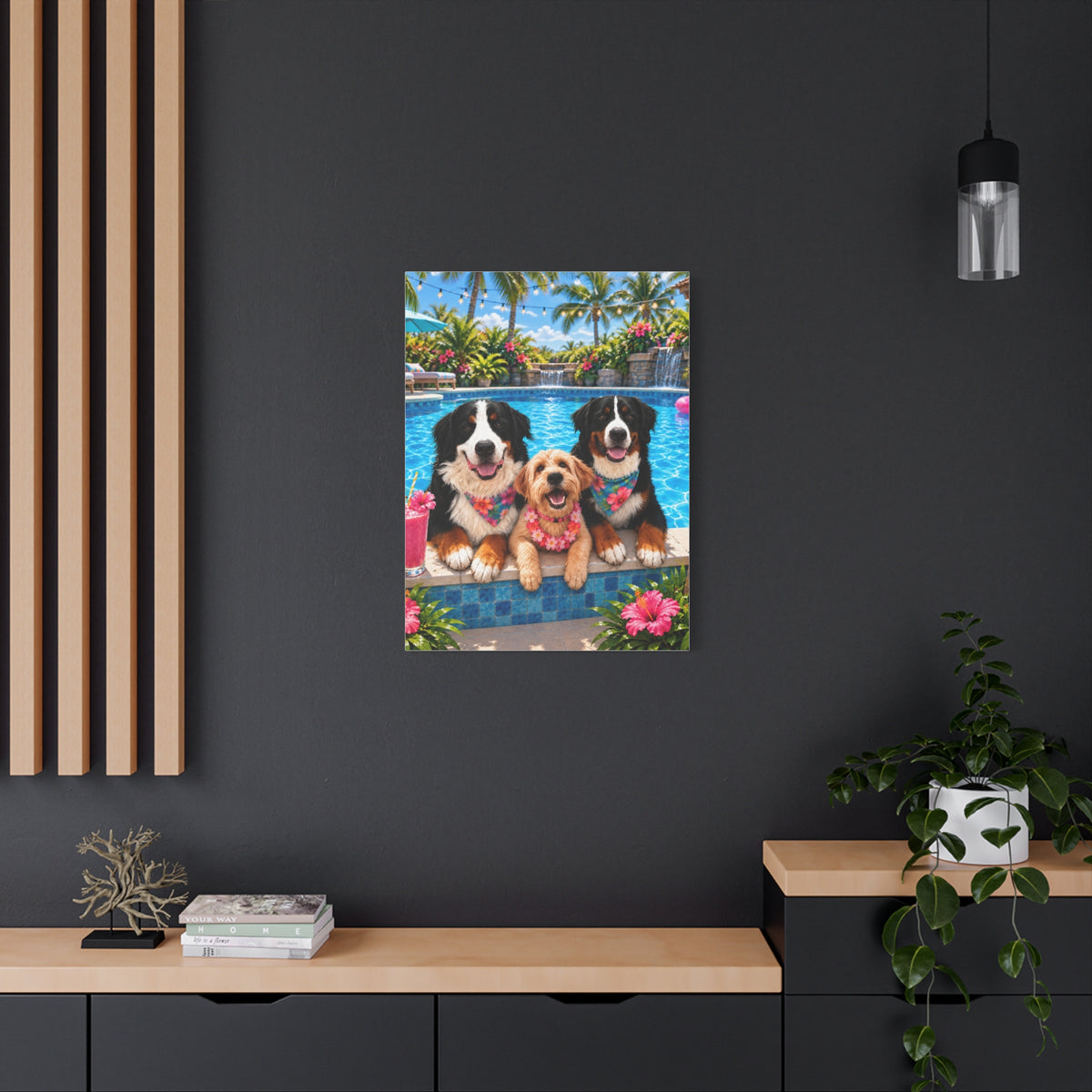 Pool Pawty Custom Pet Canvas