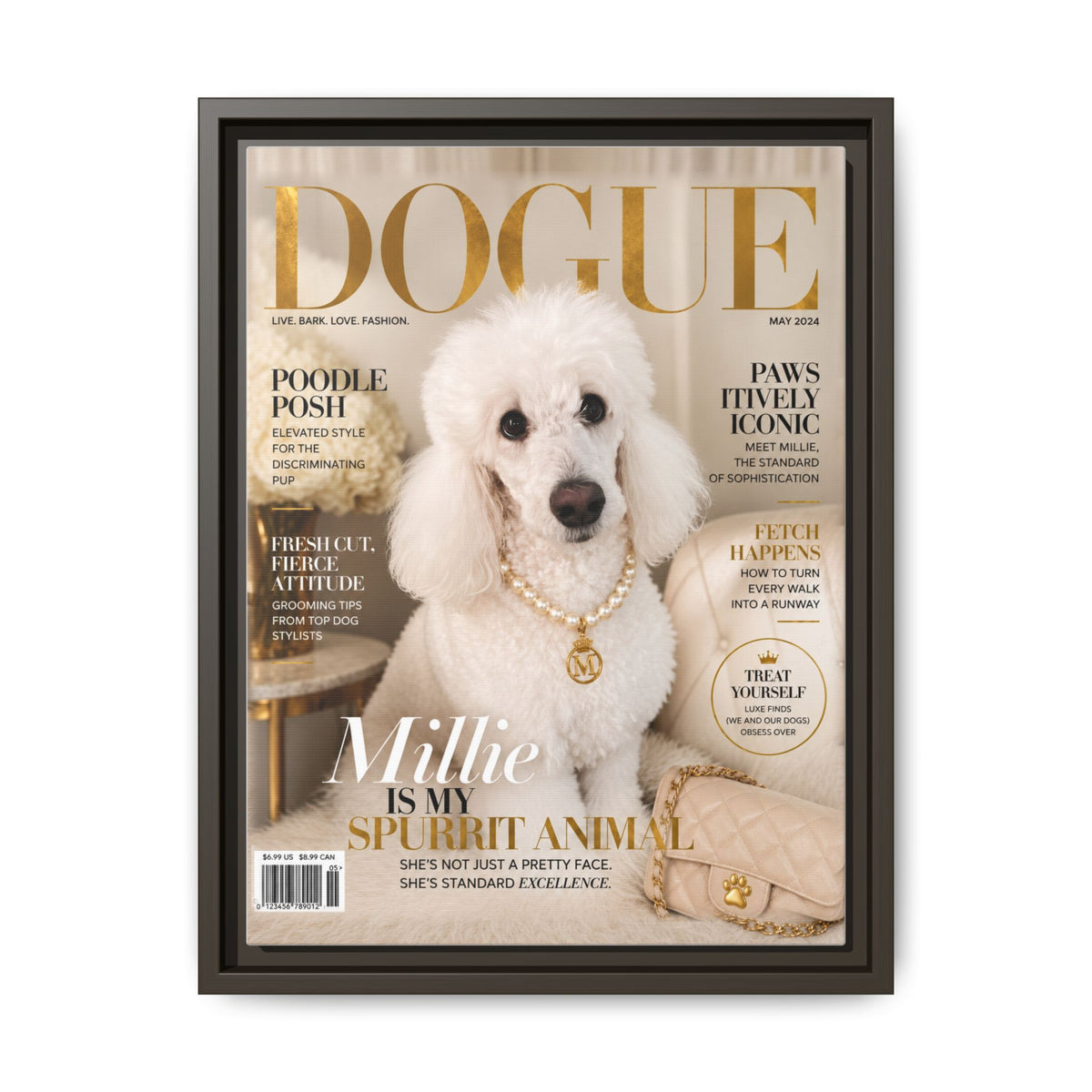 Dogue Custom Pet Framed Canvas