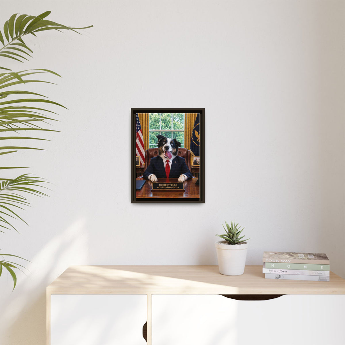 President Custom Pet Framed Canvas