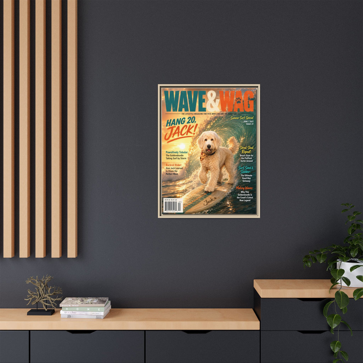 Wave & Wag Custom Pet Framed Canvas