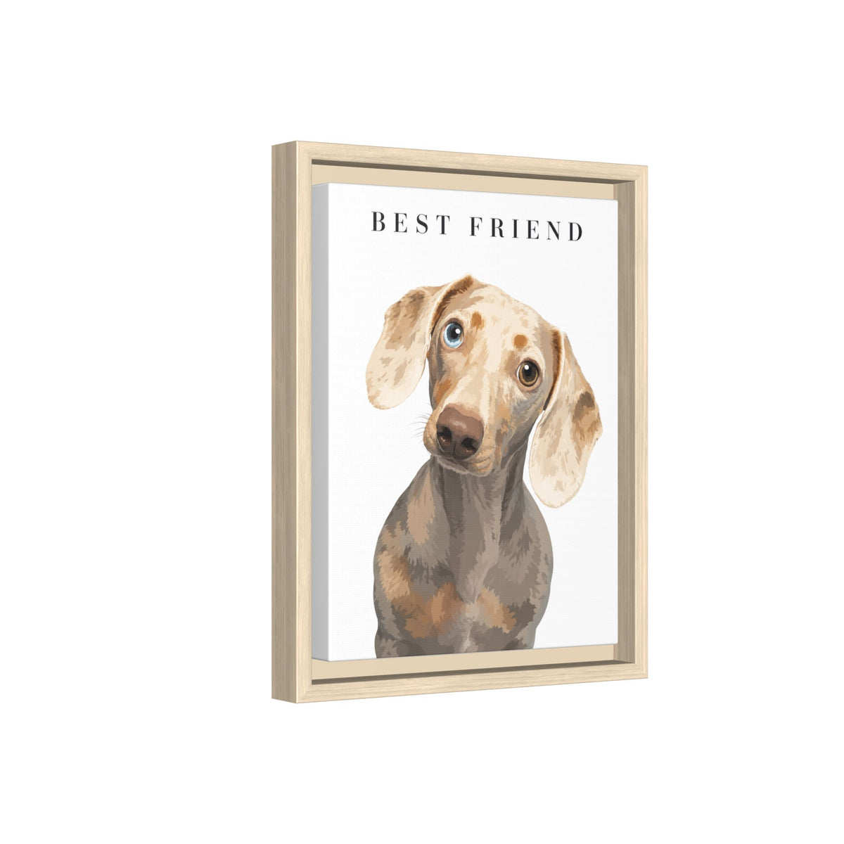 Modern Portrait Custom Pet Framed Canvas