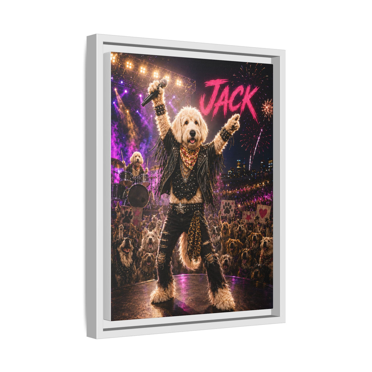 Rockstar Custom Pet Framed Canvas