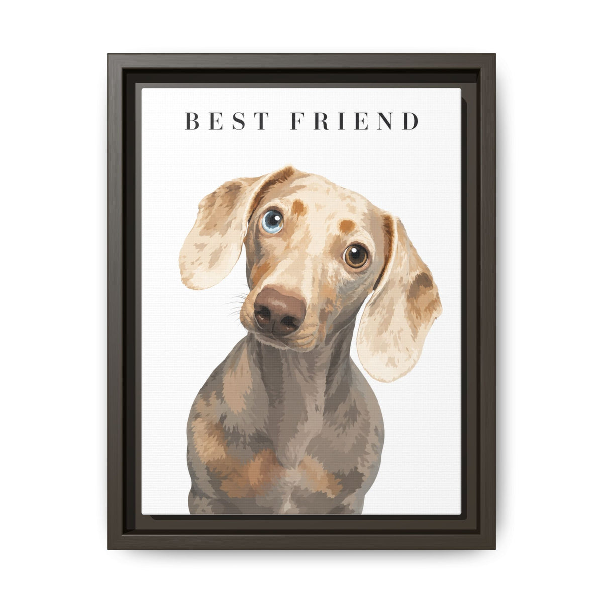 Modern Portrait Custom Pet Framed Canvas