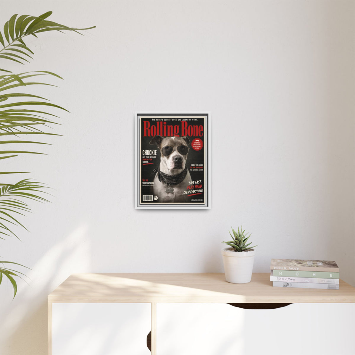 Rolling Bone Magazine Custom Pet Framed Canvas