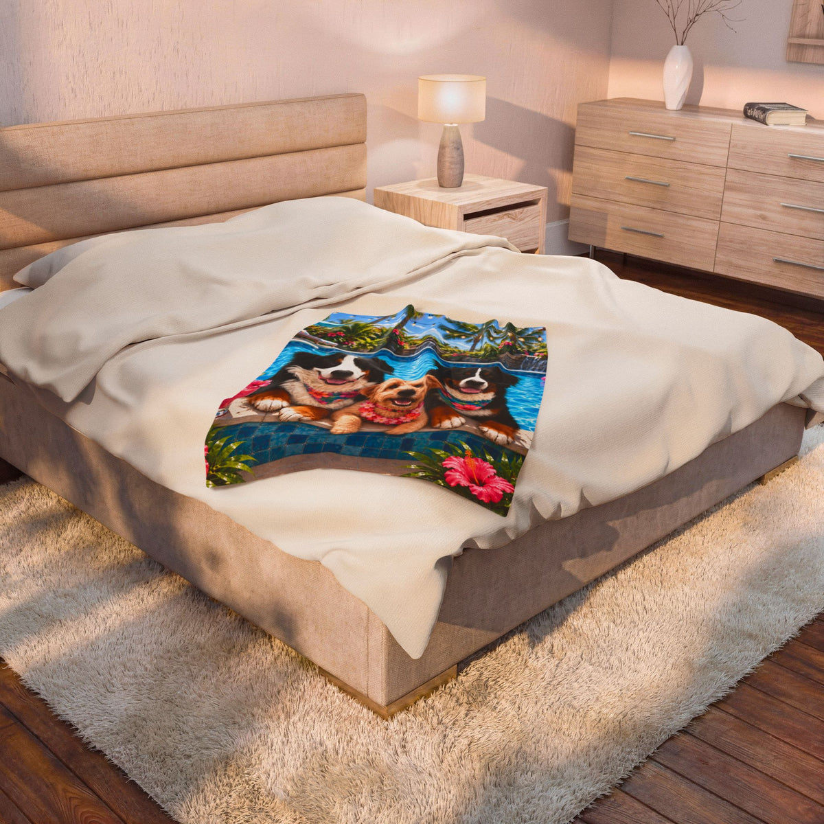 Pool Pawty Custom Pet Blanket