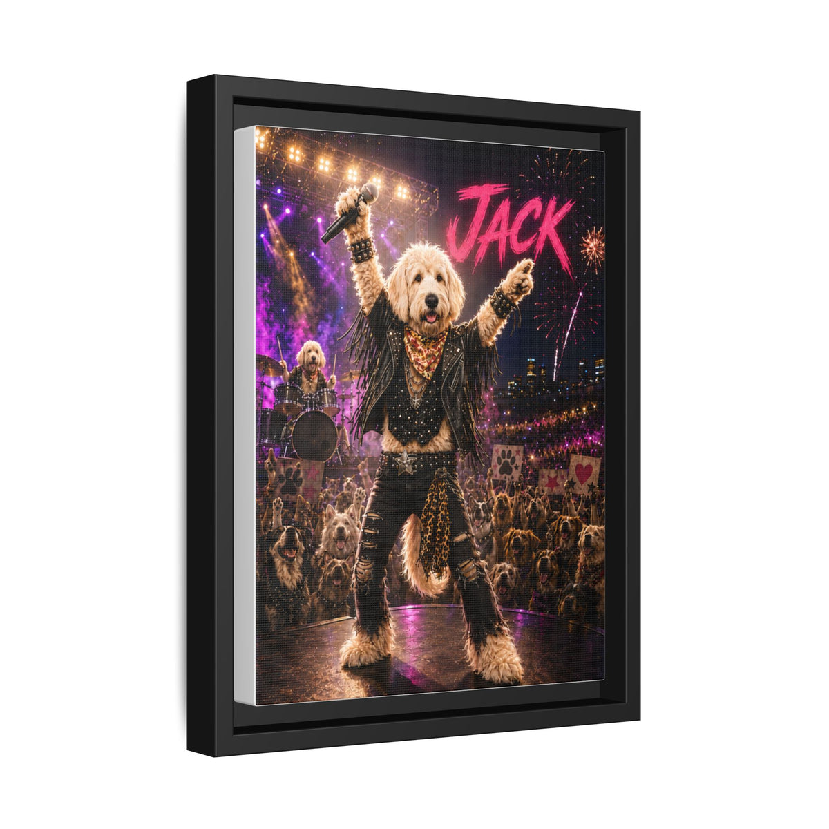Rockstar Custom Pet Framed Canvas