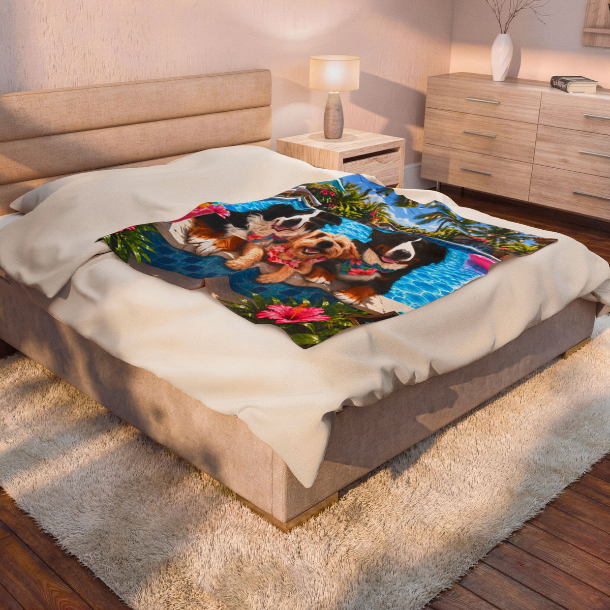 Pool Pawty Custom Pet Blanket