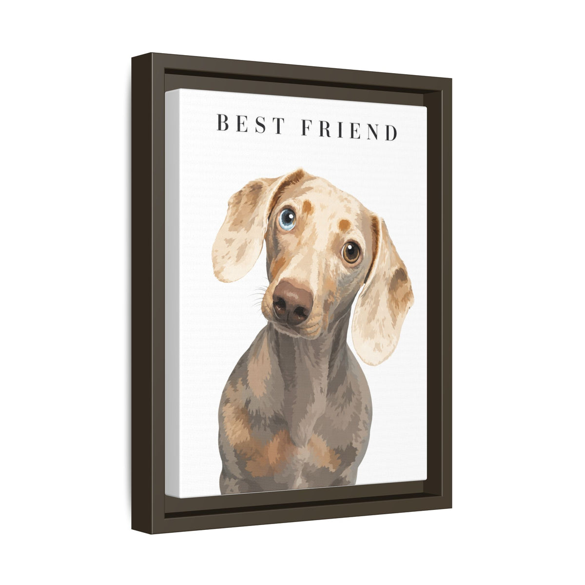 Modern Portrait Custom Pet Framed Canvas