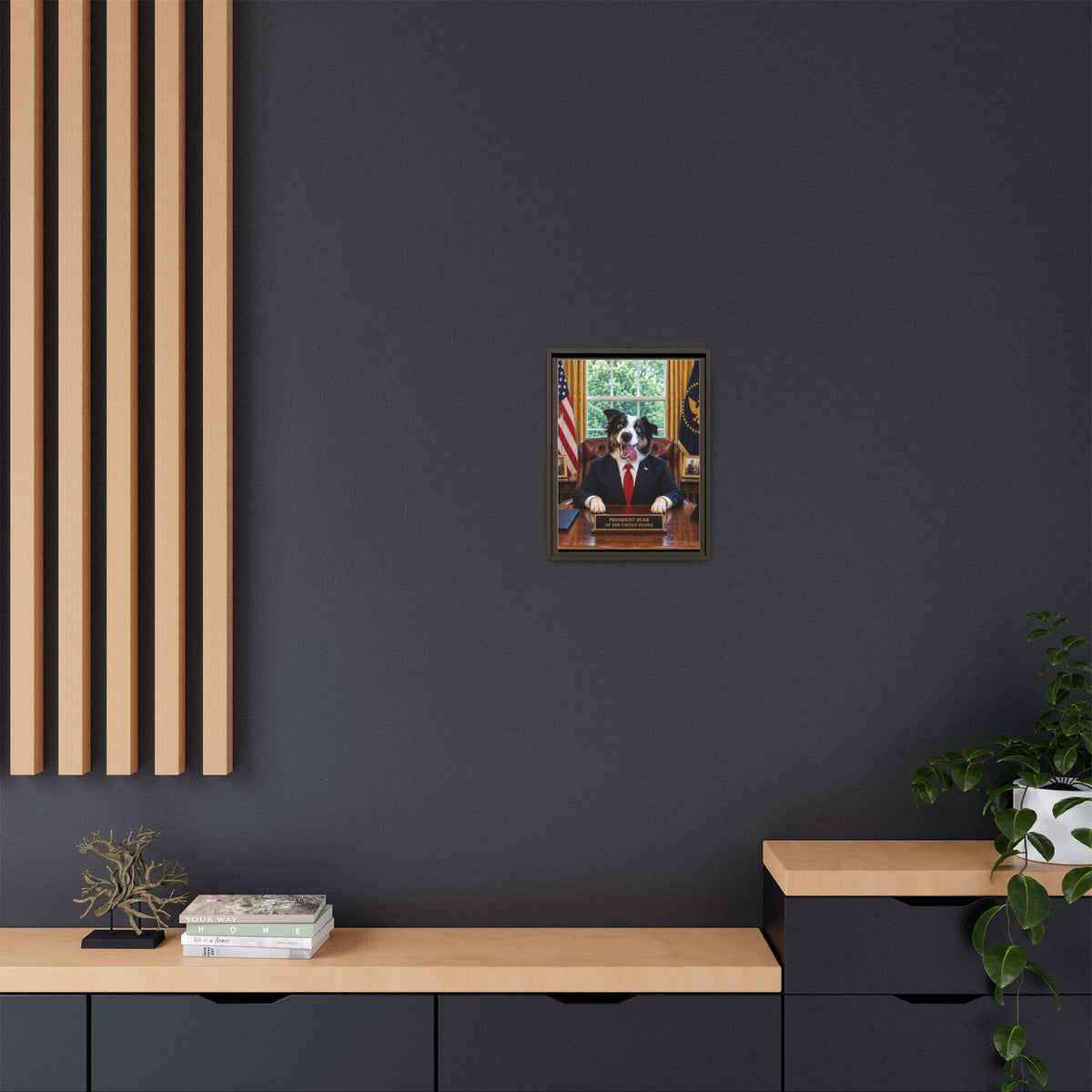 President Custom Pet Framed Canvas