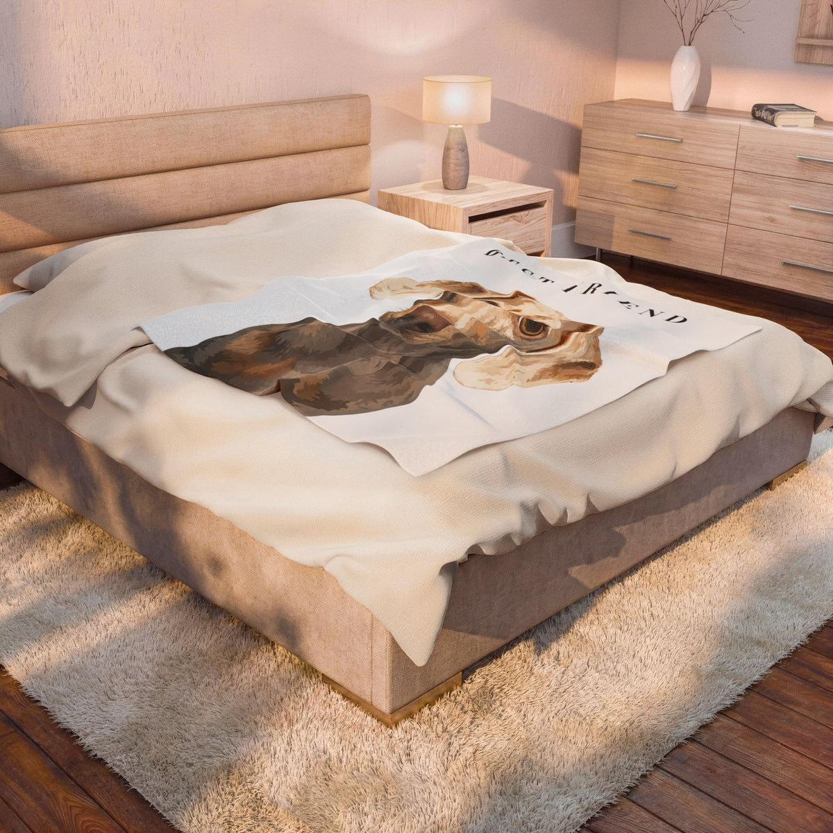 Modern Portrait Custom Pet Blanket