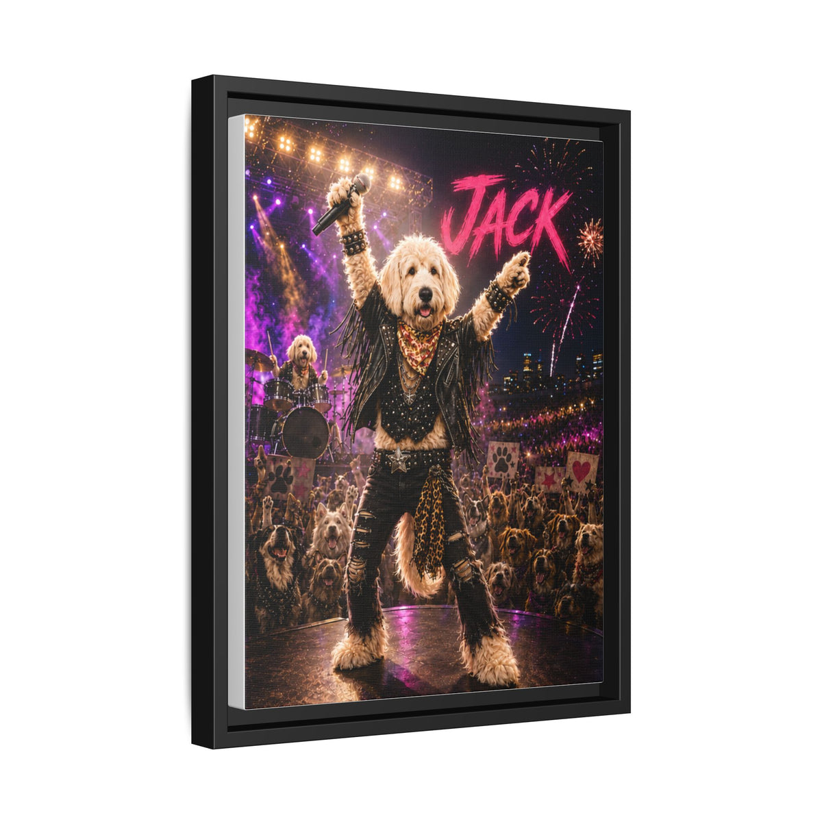 Rockstar Custom Pet Framed Canvas