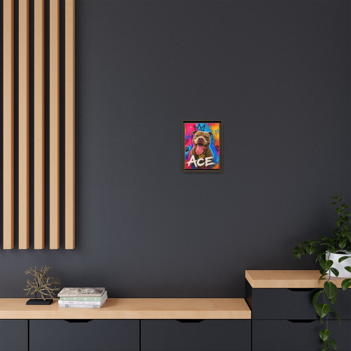 Street Art Custom Pet Framed Canvas