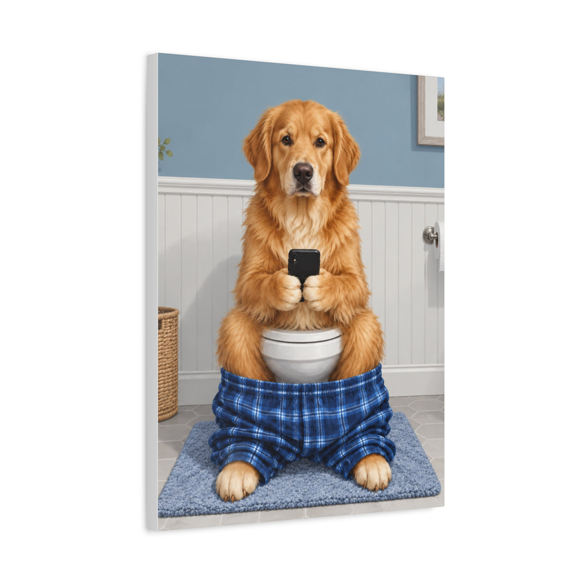 Sit & Scroll Custom Pet Canvas