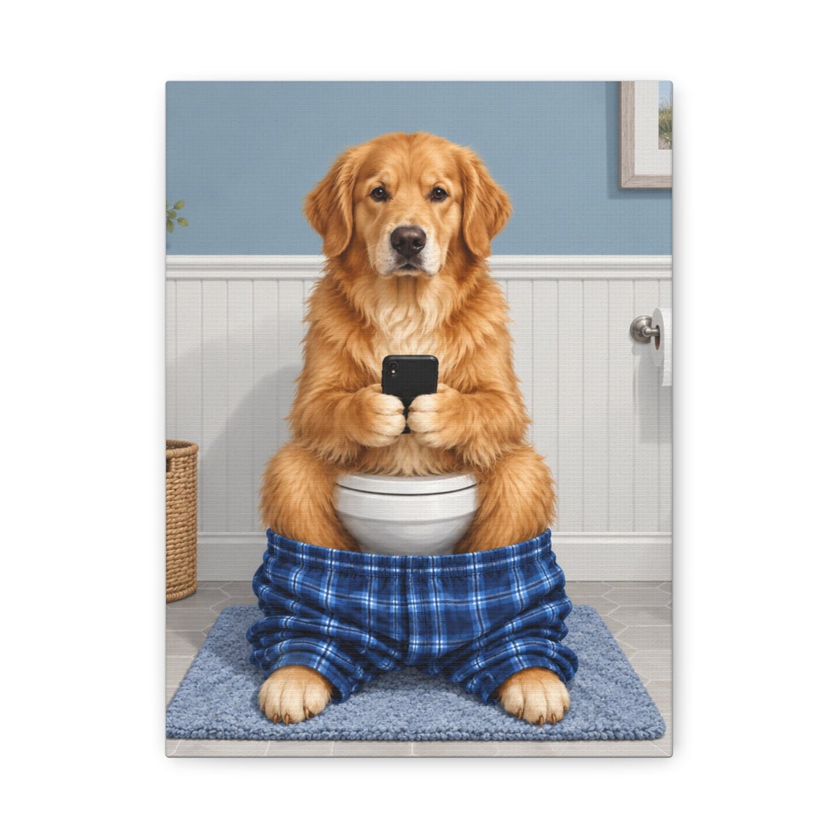Sit & Scroll Custom Pet Canvas