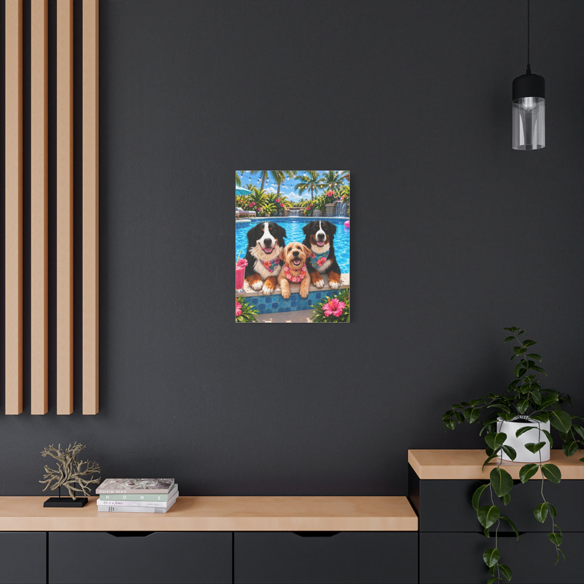 Pool Pawty Custom Pet Canvas
