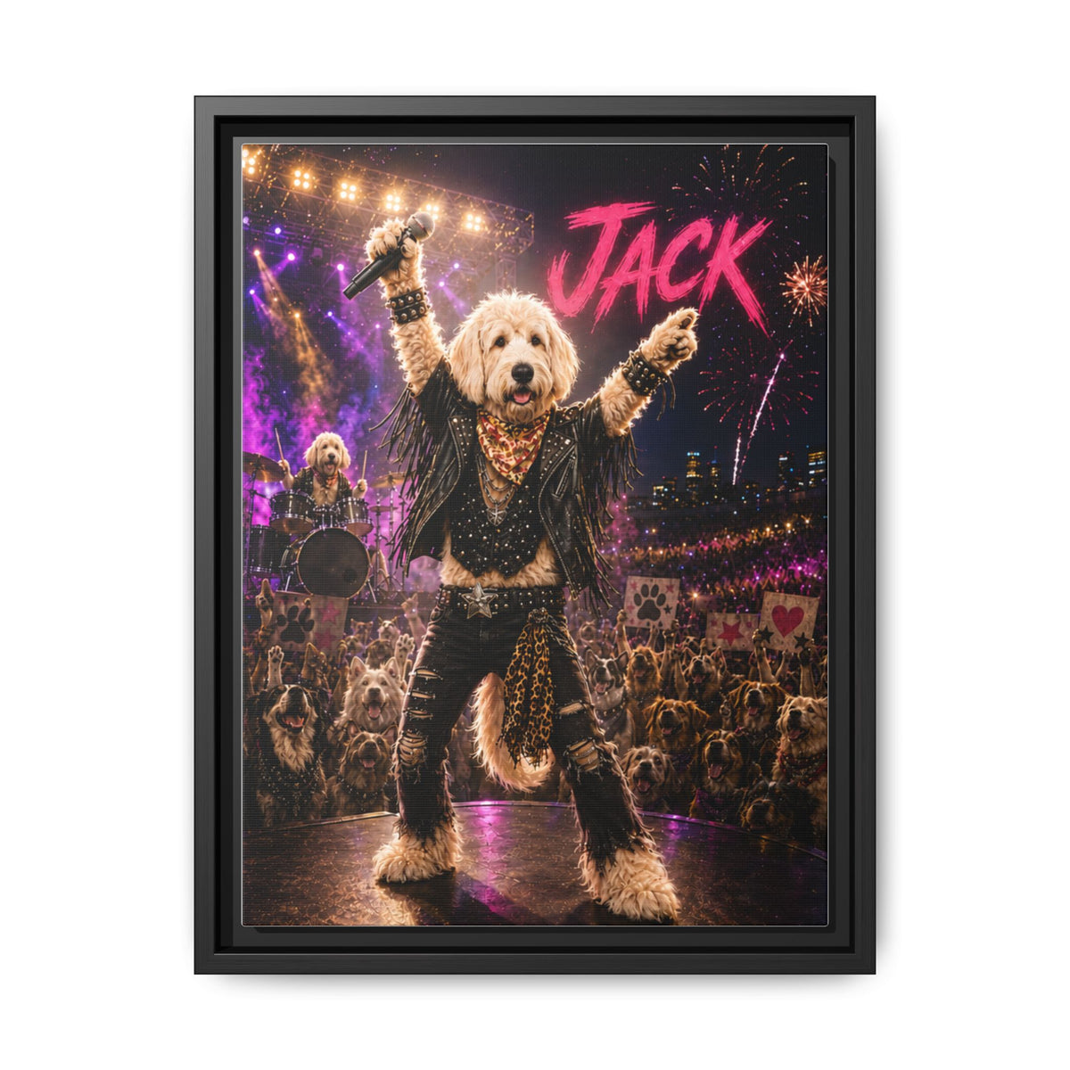 Rockstar Custom Pet Framed Canvas