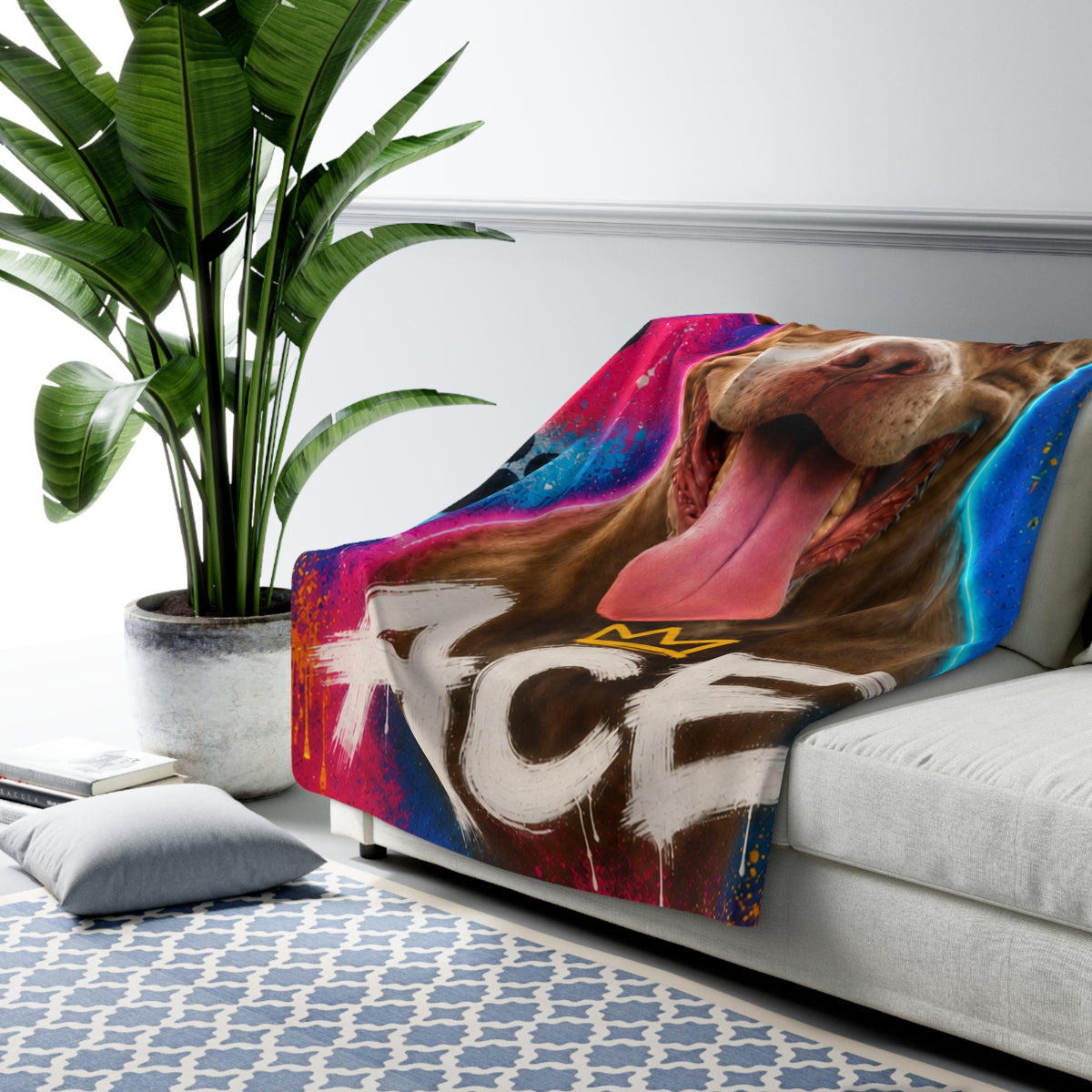 Street Art Custom Pet Sherpa Blanket