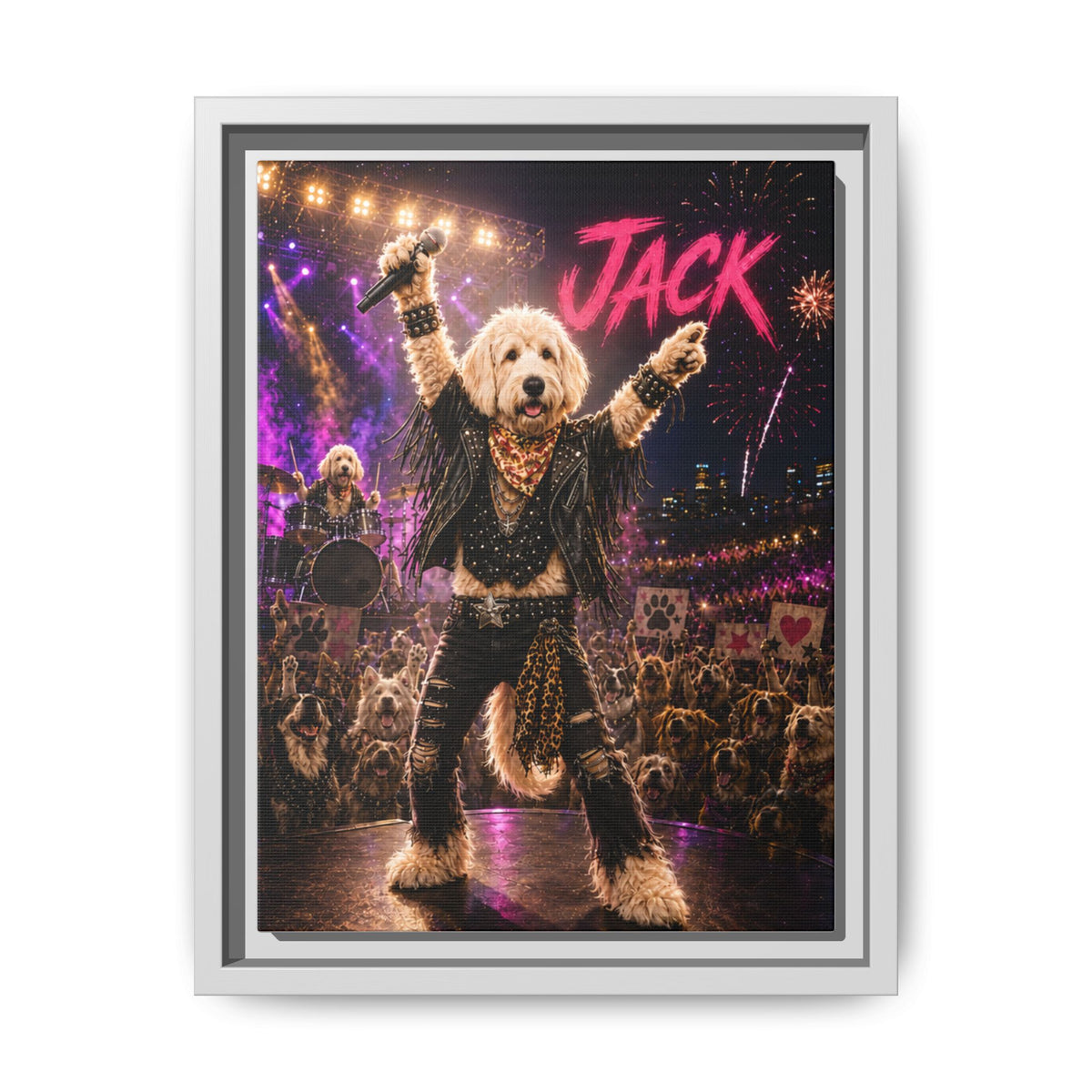 Rockstar Custom Pet Framed Canvas