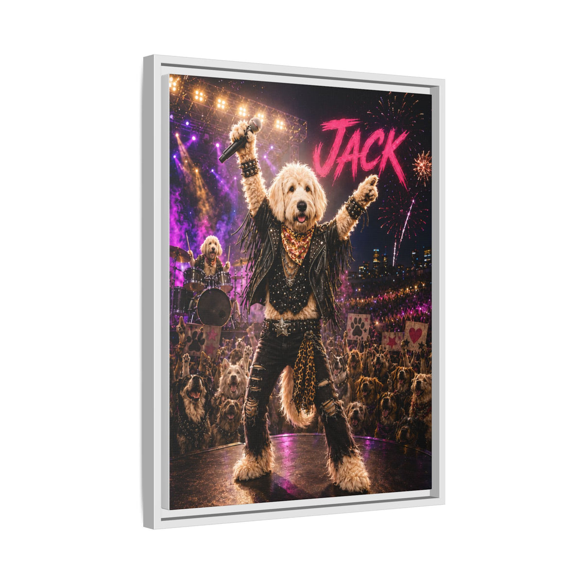 Rockstar Custom Pet Framed Canvas