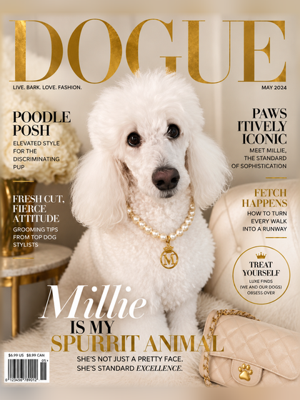 The finished Dogue artwork