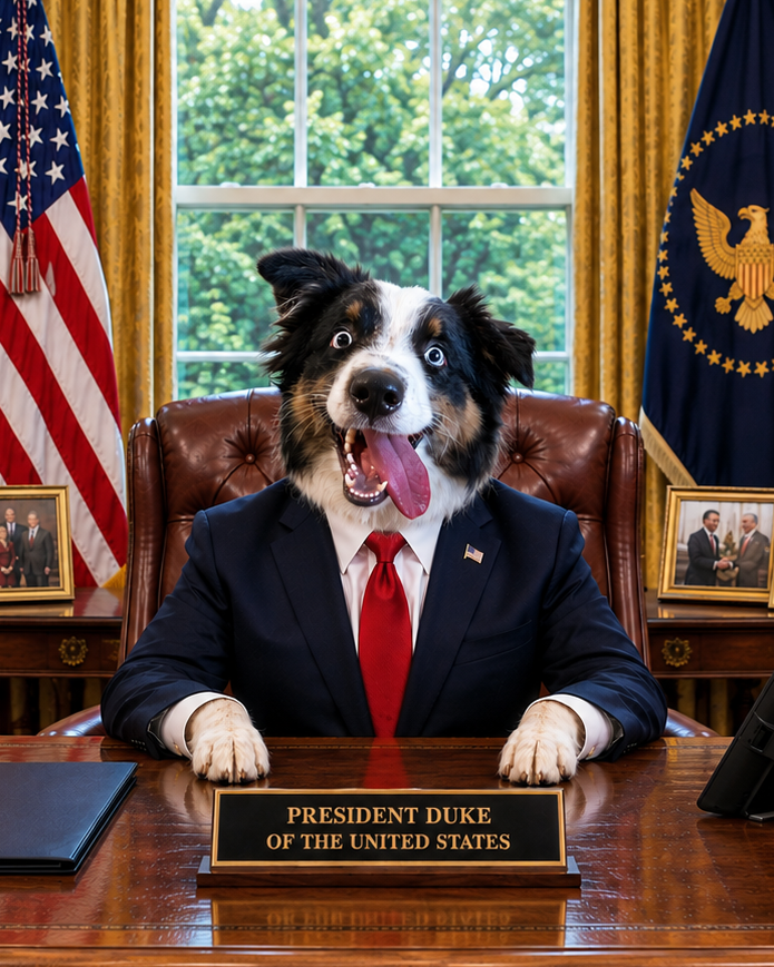 President custom pet portrait artwork
