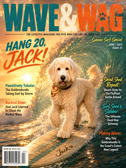 The finished Wave & Wag artwork
